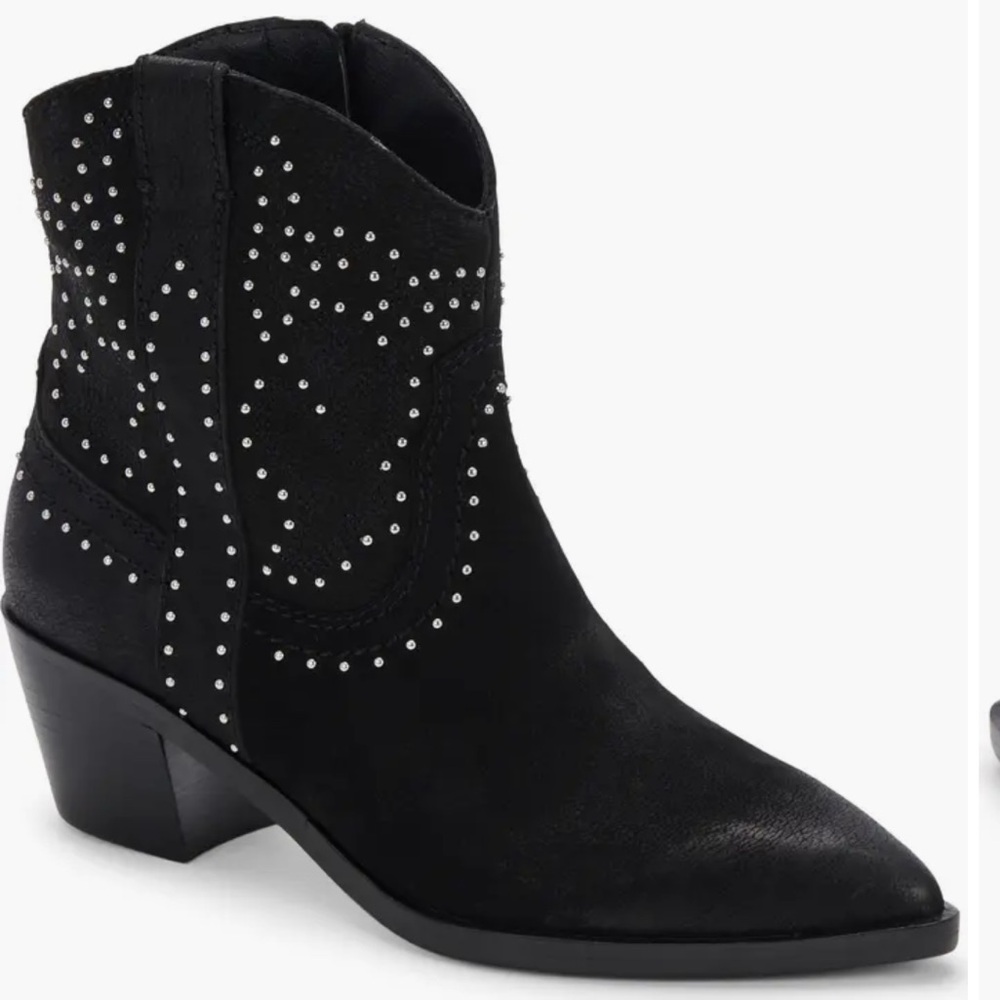 Dolce Vita Solow Studded Western Boot in Black‎